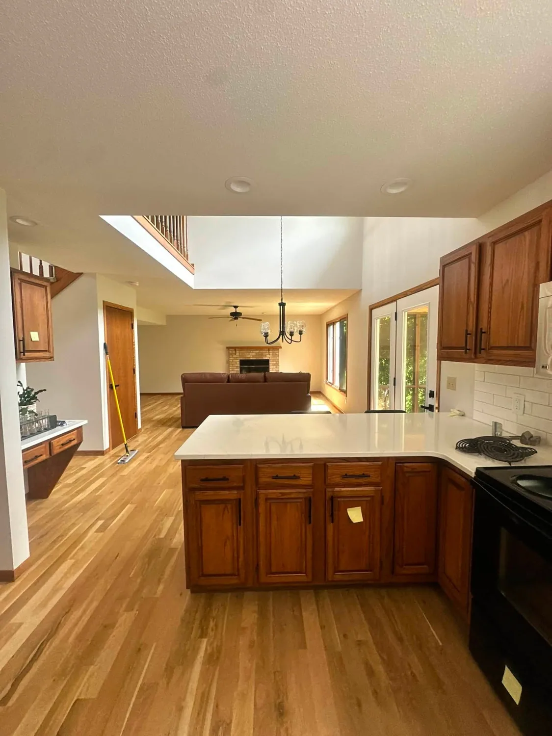 Beautifully cleaned kitchen with gleaming countertops